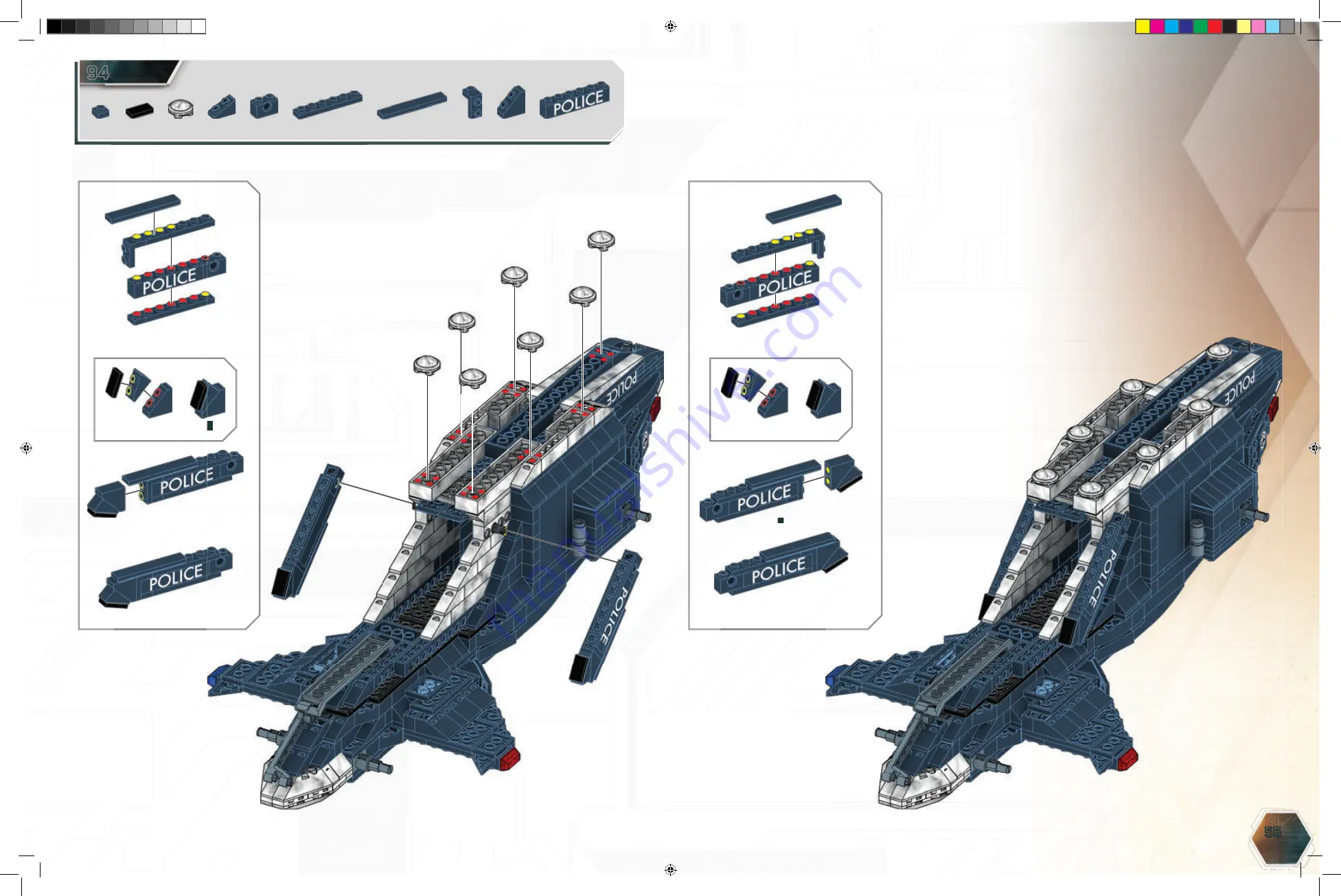 Mega Bloks HALO NMPD Pelican Air Base Скачать руководство пользователя страница 55