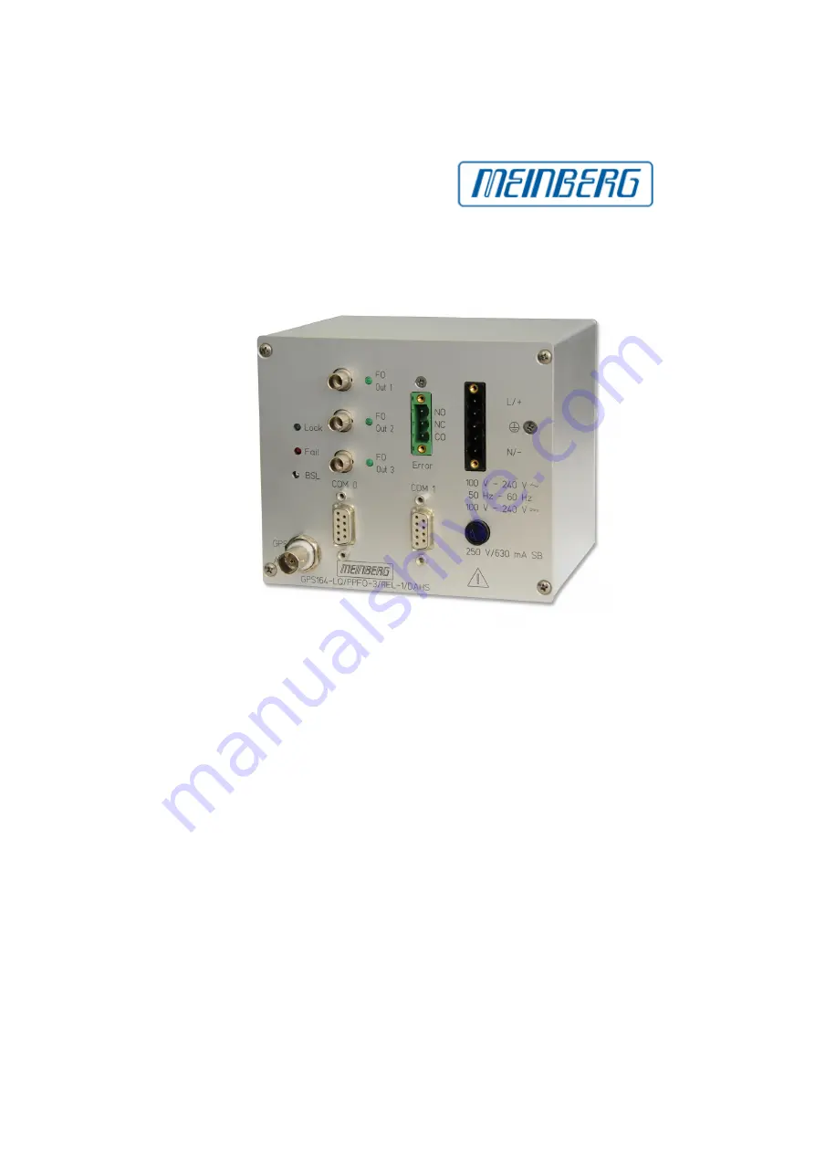 Meinberg GPS164-LQ/PPFO-3/REL-1/DAHS Скачать руководство пользователя страница 1