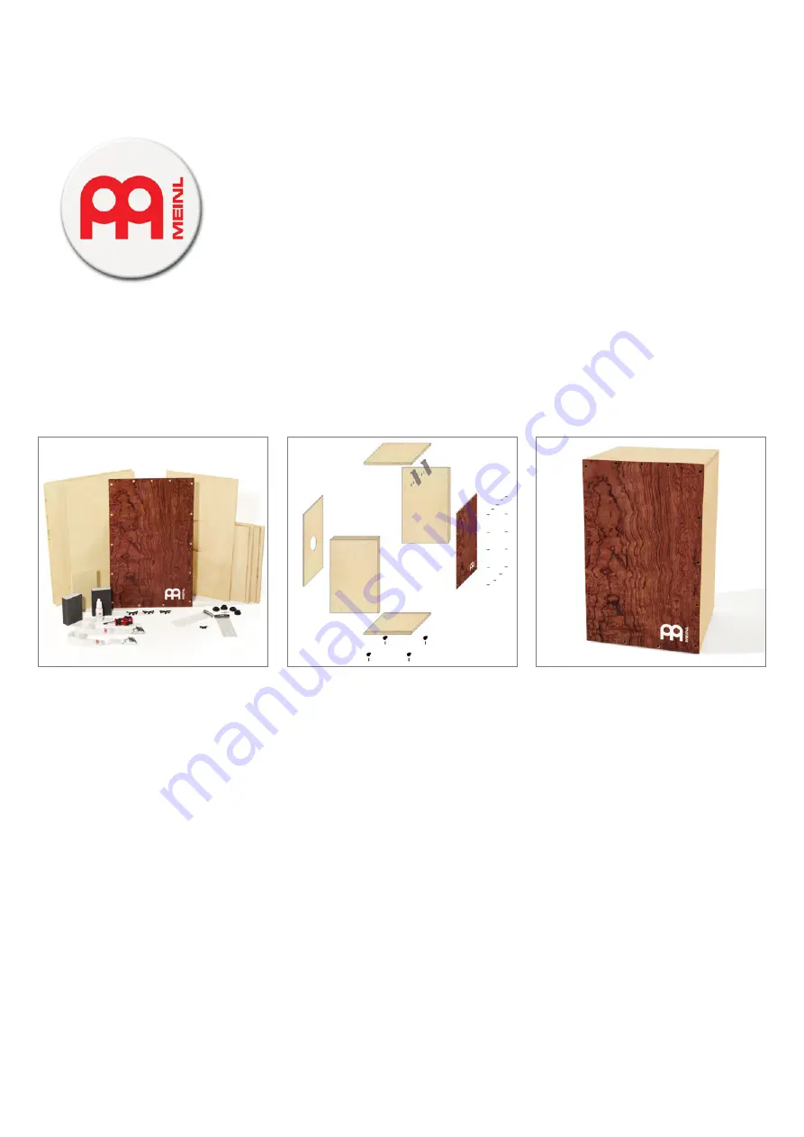 MEINL DELUXE MAKE YOUR OWN CAJON Assembly Instructions Manual Download Page 1