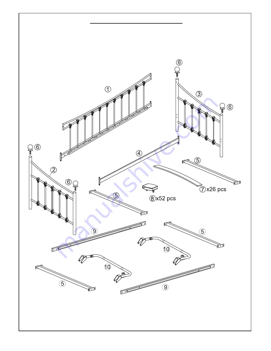 Memphis DAY BED c/w TRUNDLE Assembly Instructions Manual Download Page 3