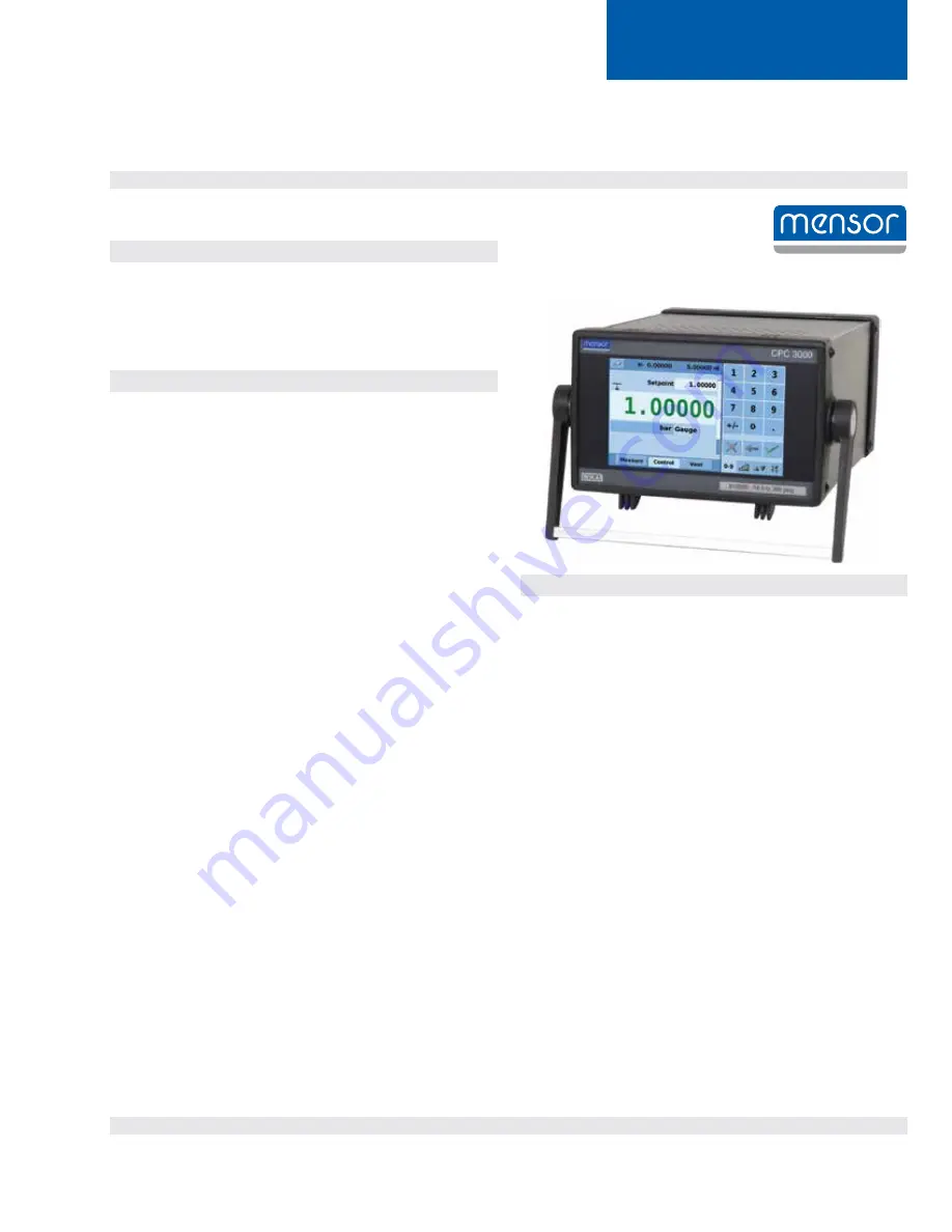 mensor CPC3000 User Manual Download Page 1