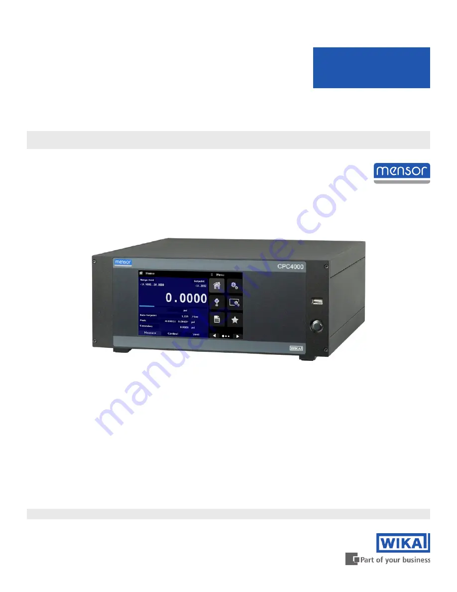 mensor CPC4000 Operating Instructions Manual Download Page 1