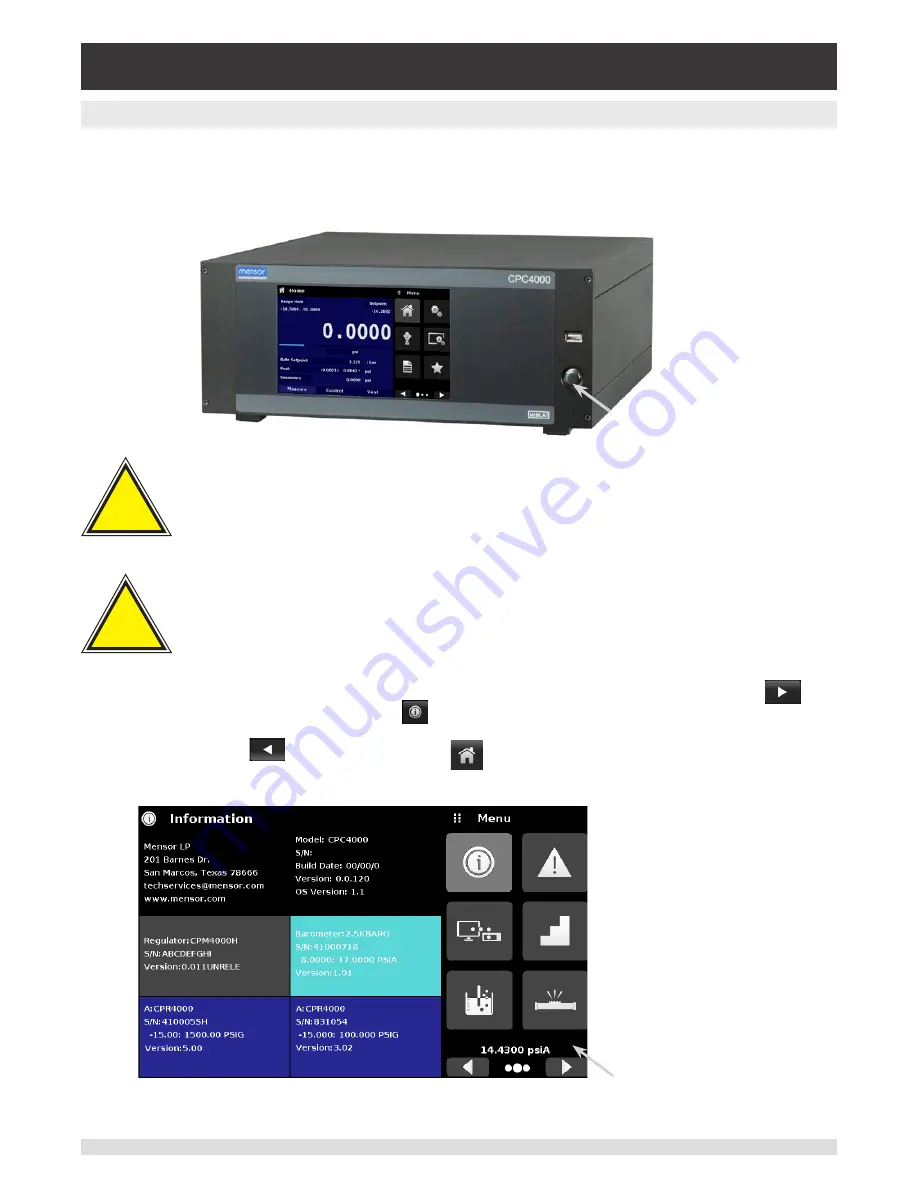 mensor CPC4000 Operating Instructions Manual Download Page 13