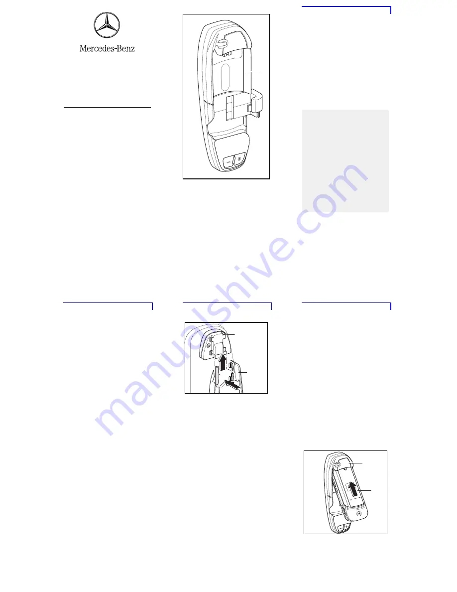 Mercedes-Benz Bluetooth Cradle Installation And Operation Instructions Download Page 1