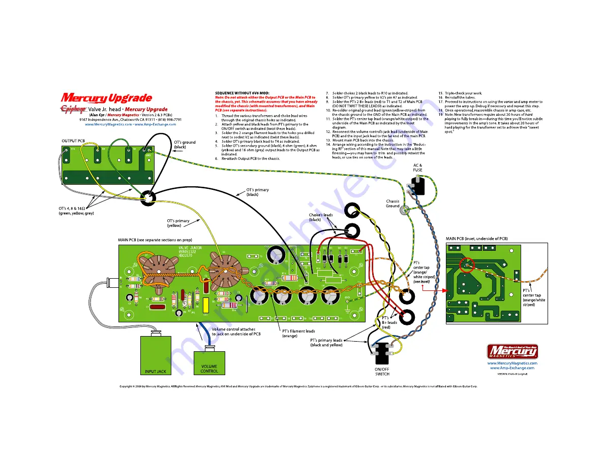 Mercury Epiphone Valve Junior Assembly Manual Download Page 22