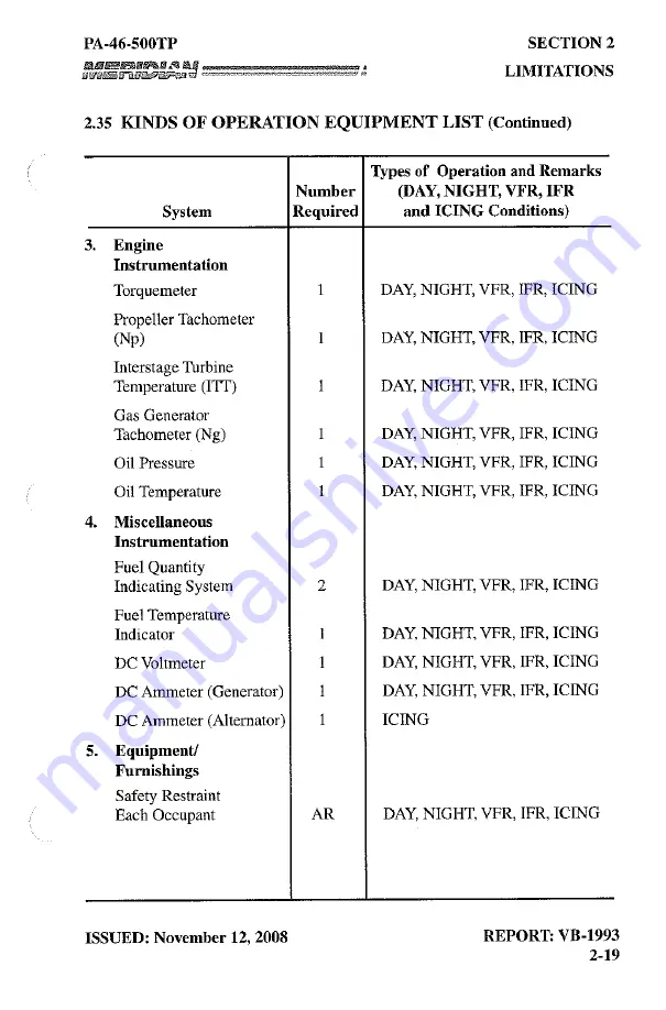 Meridian PA-46-500TP Pilot Operating Handbook Download Page 47