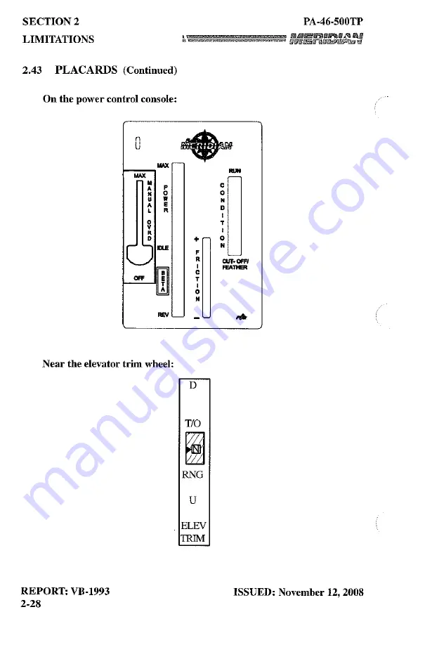 Meridian PA-46-500TP Pilot Operating Handbook Download Page 56