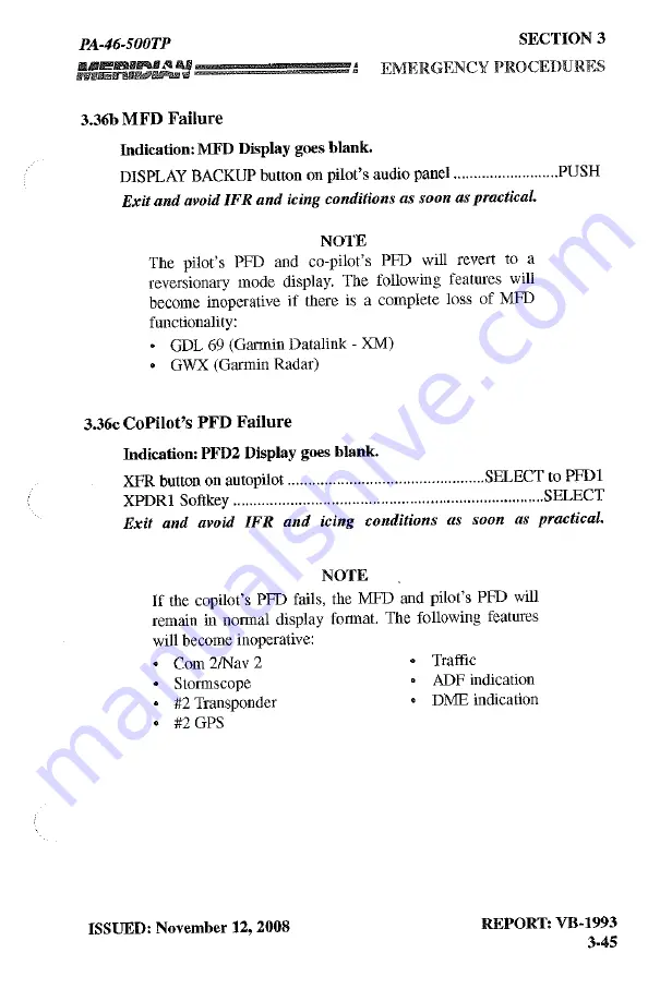 Meridian PA-46-500TP Pilot Operating Handbook Download Page 117