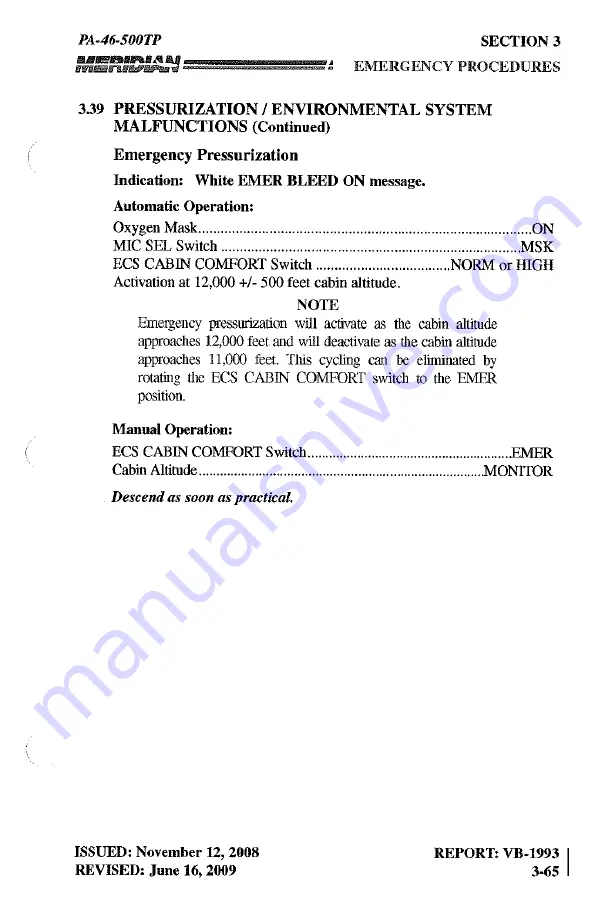 Meridian PA-46-500TP Скачать руководство пользователя страница 137