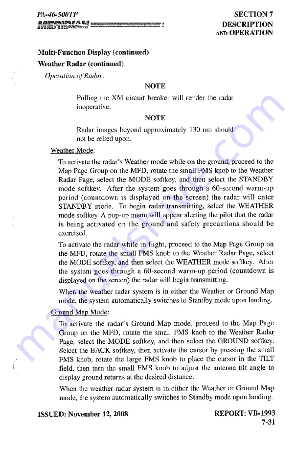 Meridian PA-46-500TP Pilot Operating Handbook Download Page 445