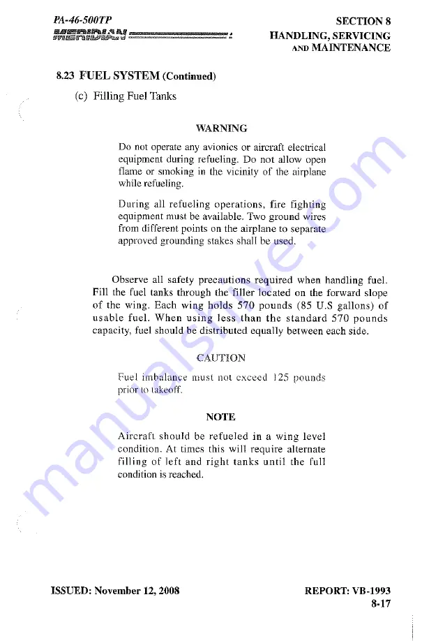 Meridian PA-46-500TP Pilot Operating Handbook Download Page 507