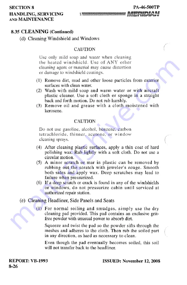 Meridian PA-46-500TP Pilot Operating Handbook Download Page 516