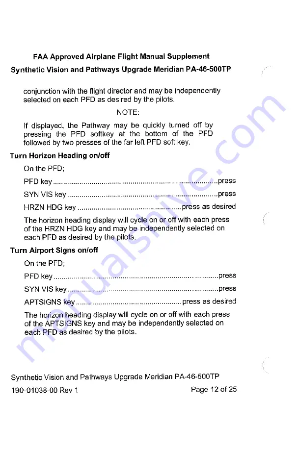 Meridian PA-46-500TP Pilot Operating Handbook Download Page 596