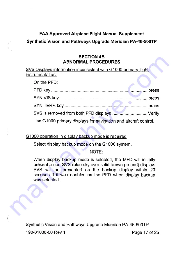 Meridian PA-46-500TP Pilot Operating Handbook Download Page 601