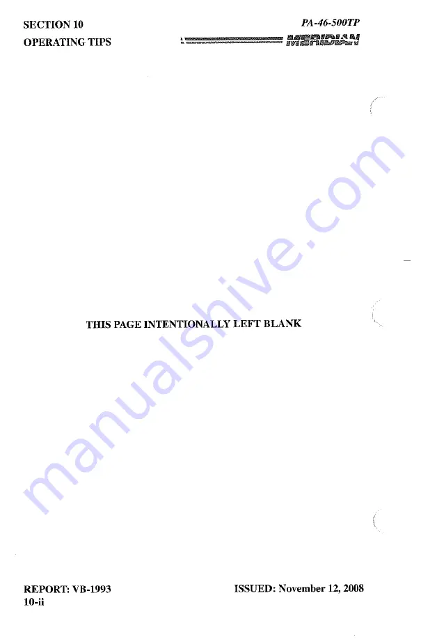 Meridian PA-46-500TP Pilot Operating Handbook Download Page 612