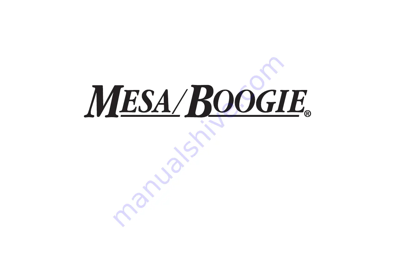 Mesa/Boogie F-30 Electric Diagram Download Page 1