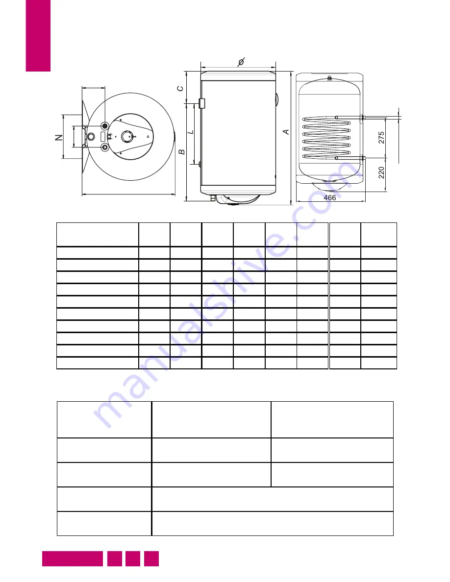 Metalac Bojler Praktik MB 100 Instructions For Installation, Use And Maintenance Manual Download Page 6