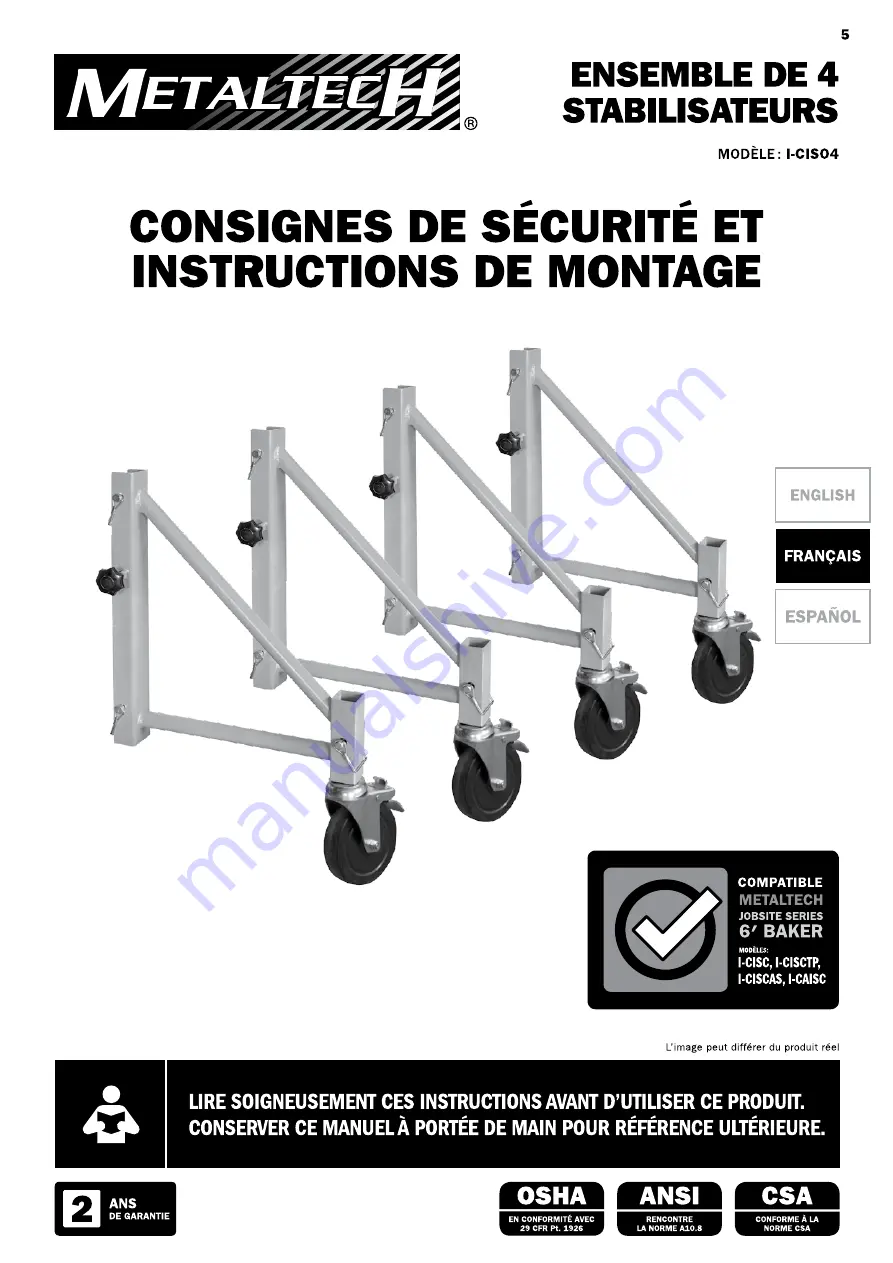 MetalTech I-CIS04 Operational Safety And Assembly Instructions Download Page 5