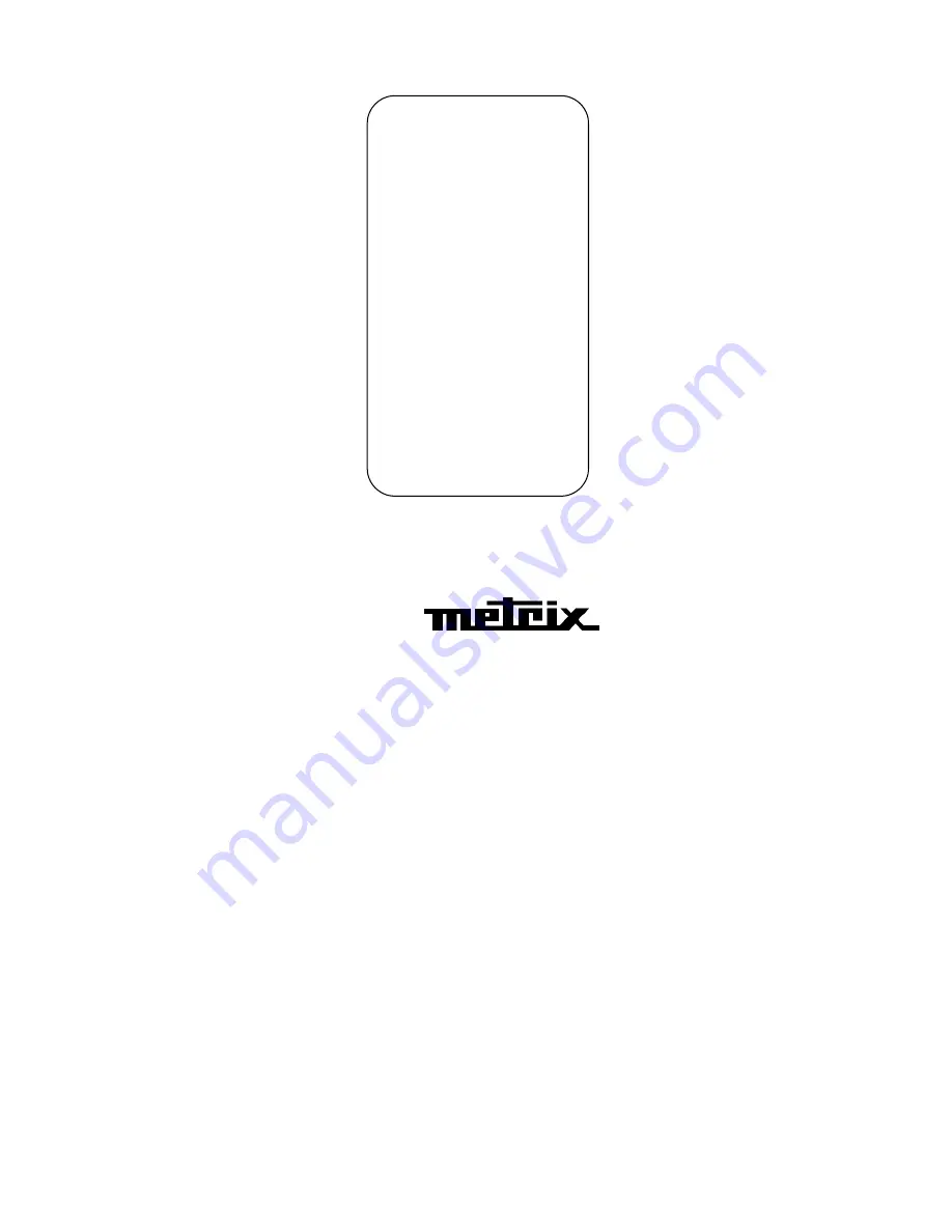 Metrix MX 350 User Manual Download Page 1