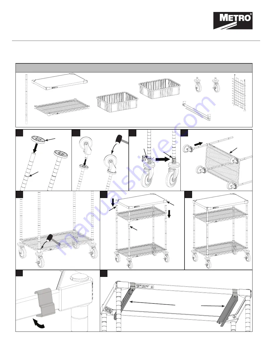 Metro DataVac SES ISOLATION CART Assembly Instructions Download Page 1