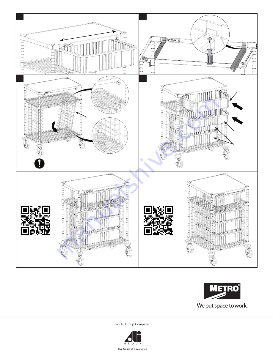 Metro DataVac SES ISOLATION CART Assembly Instructions Download Page 2