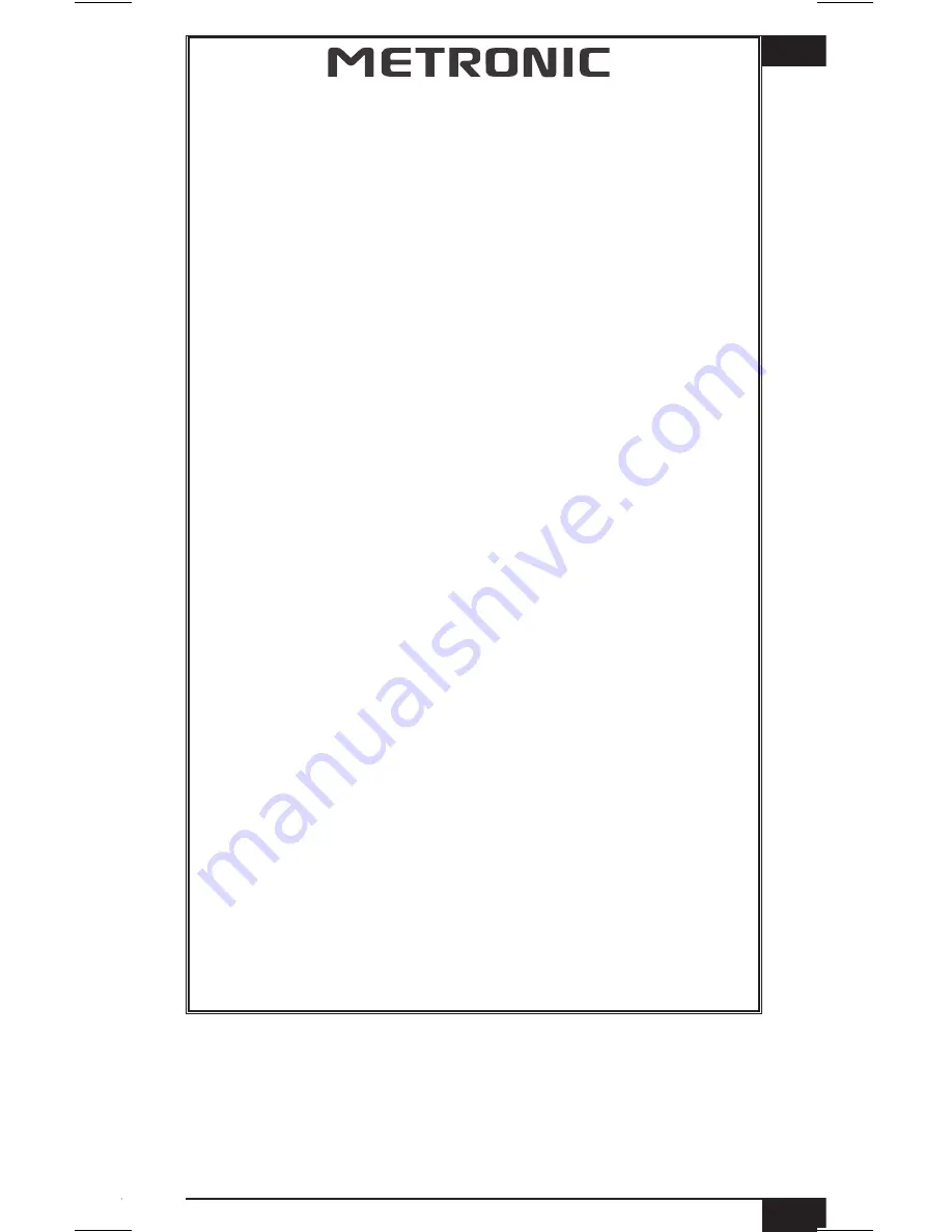 Metronic 477073 User Manual Download Page 7