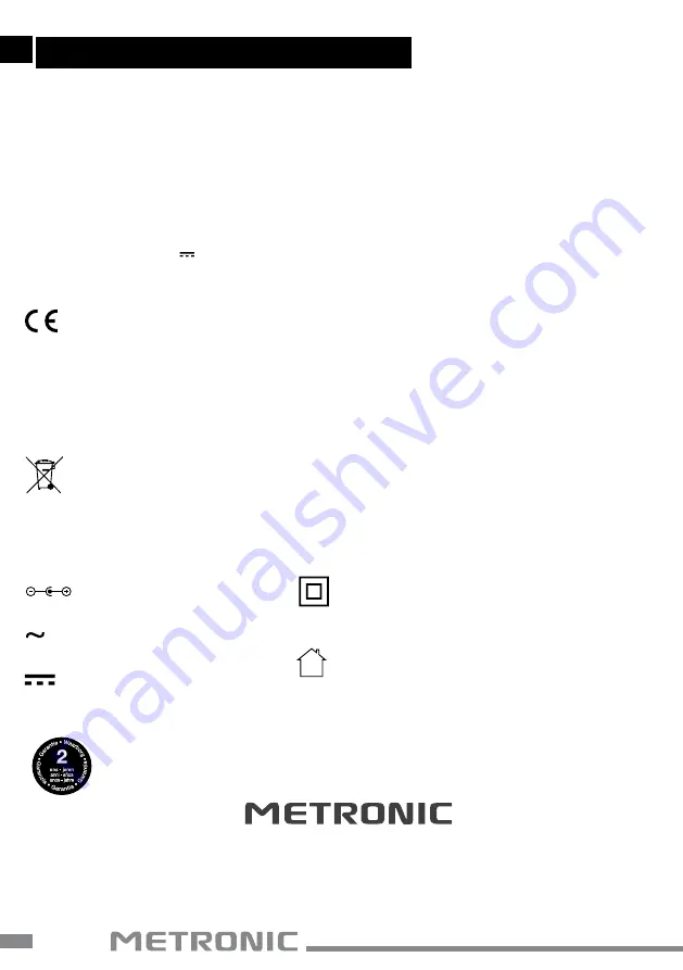 Metronic 477077 Manual Download Page 6