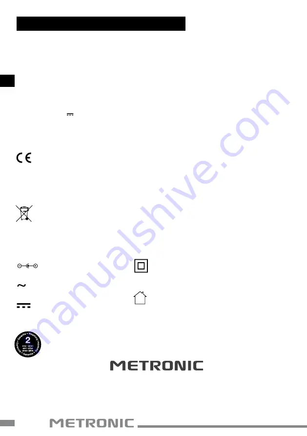 Metronic 477077 Manual Download Page 22