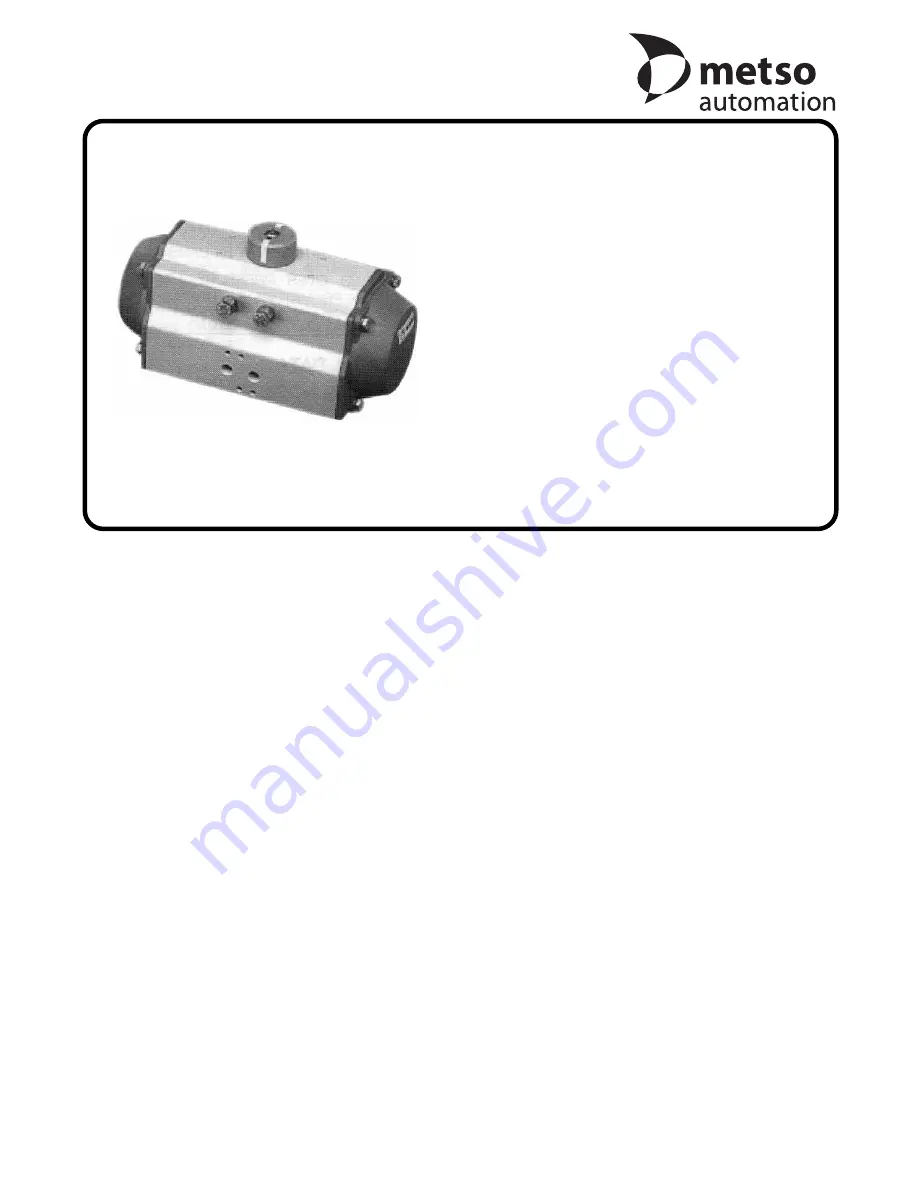 Metso Jamesbury VPVL-051 Скачать руководство пользователя страница 1