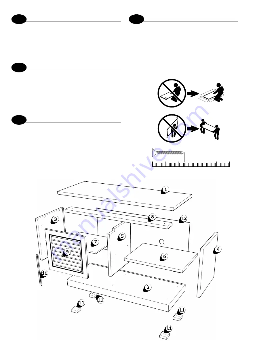 meubar ARUBA TV6 Assembly Instruction Manual Download Page 2