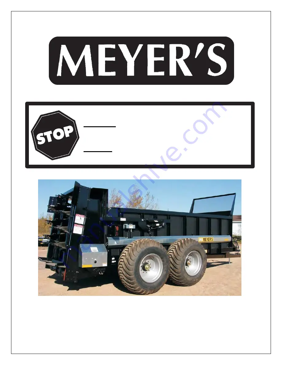 Meyer's VB750 Instruction And Parts Book Download Page 1