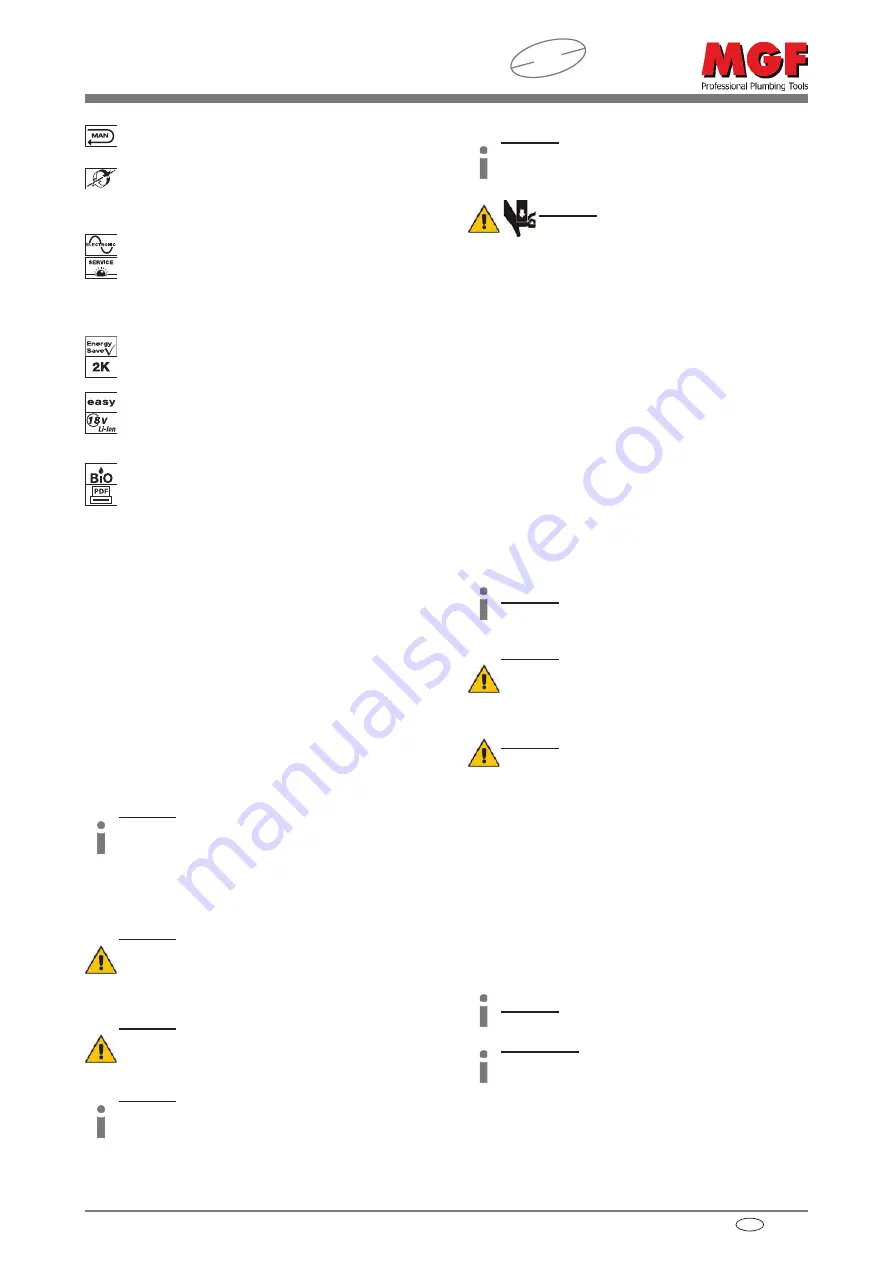 MGF i-press UAP3LMGF Instruction Manual Download Page 22