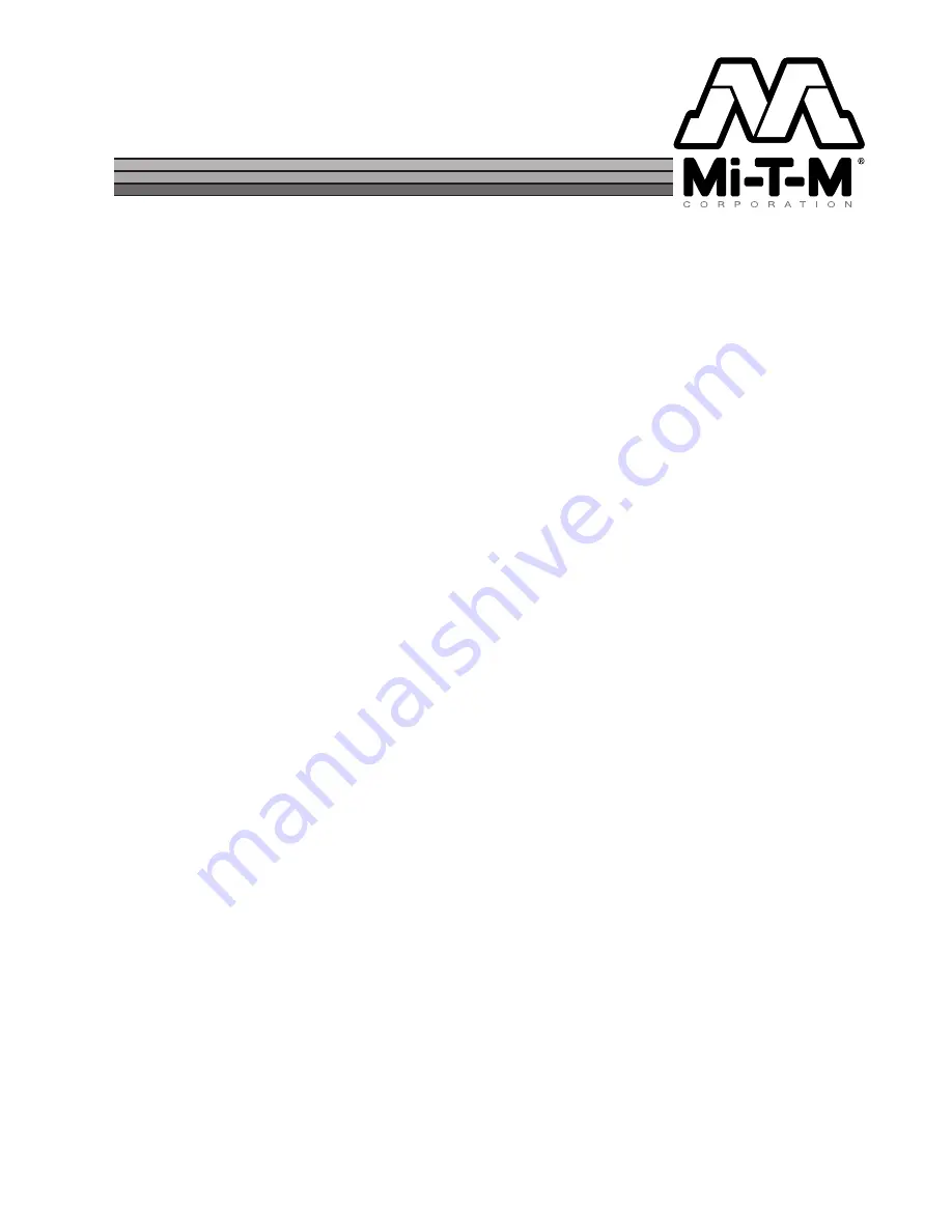 Mi-T-M WP Series Operation Manual Download Page 19