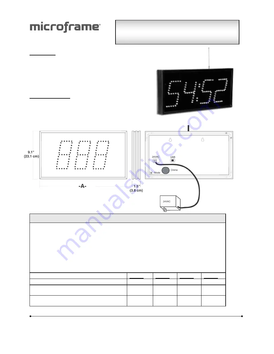 Microframe Corporation 6500 Series Installation And Specification Manual Download Page 13