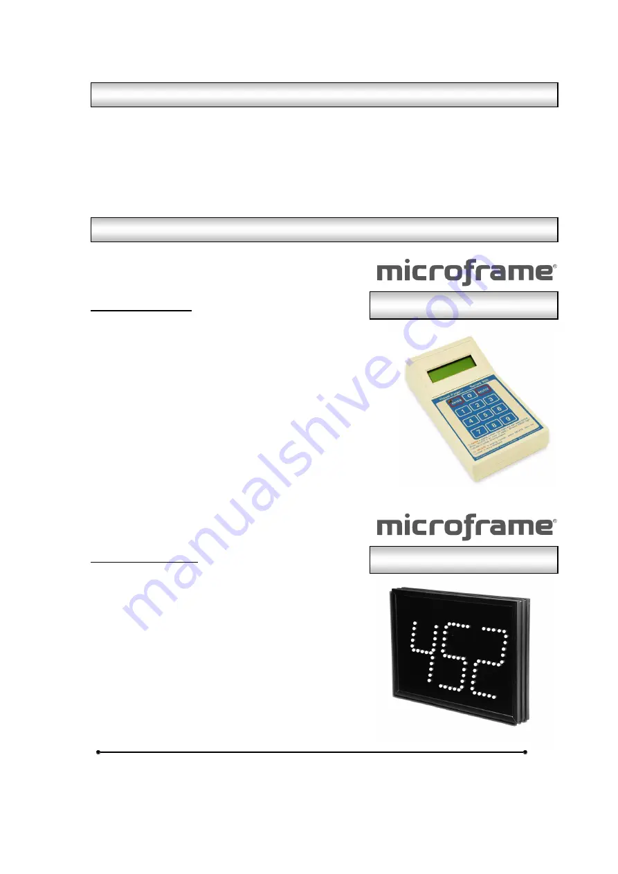 Microframe Corporation 910 Installation And Specification Manual Download Page 4