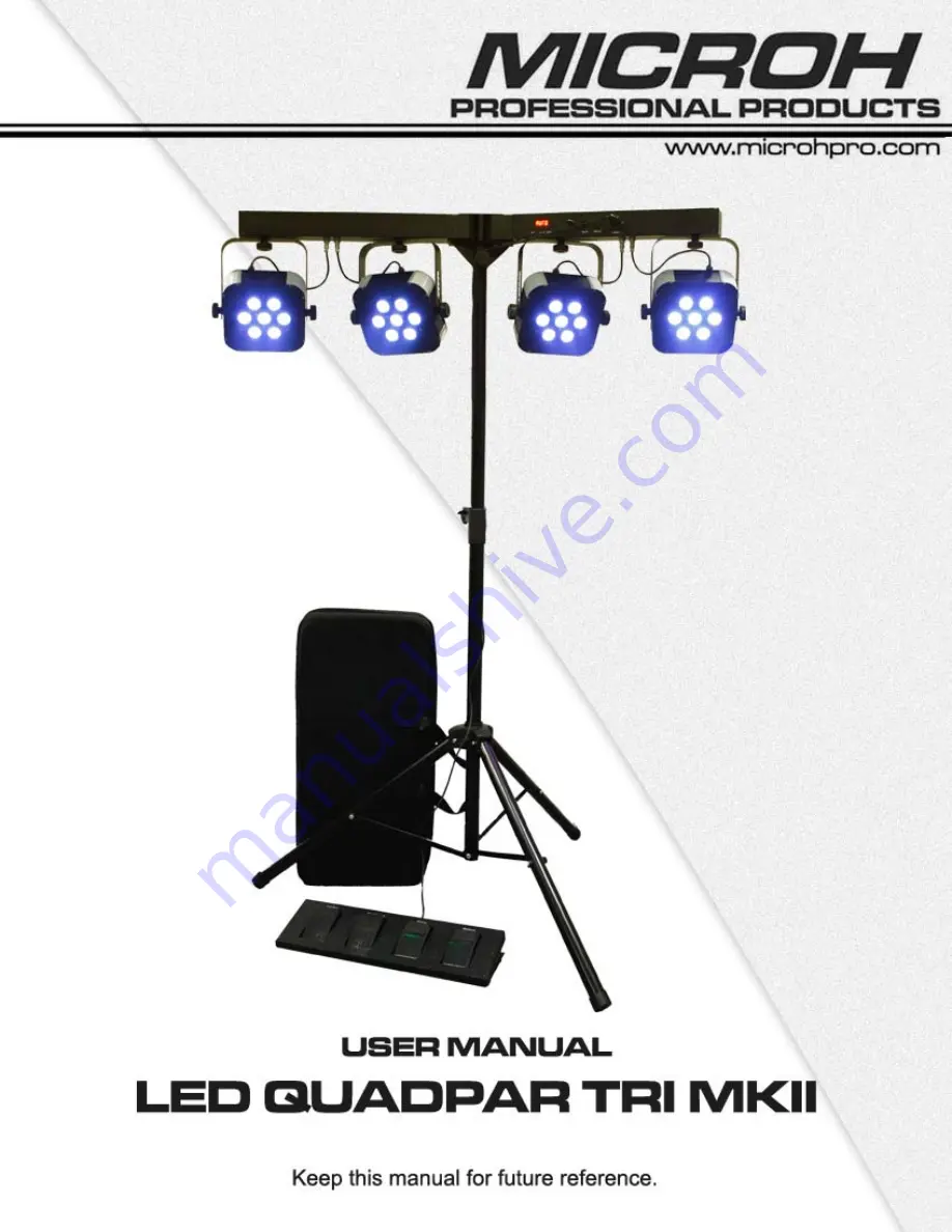 Microh LED Quadpar TRI MKII User Manual Download Page 1