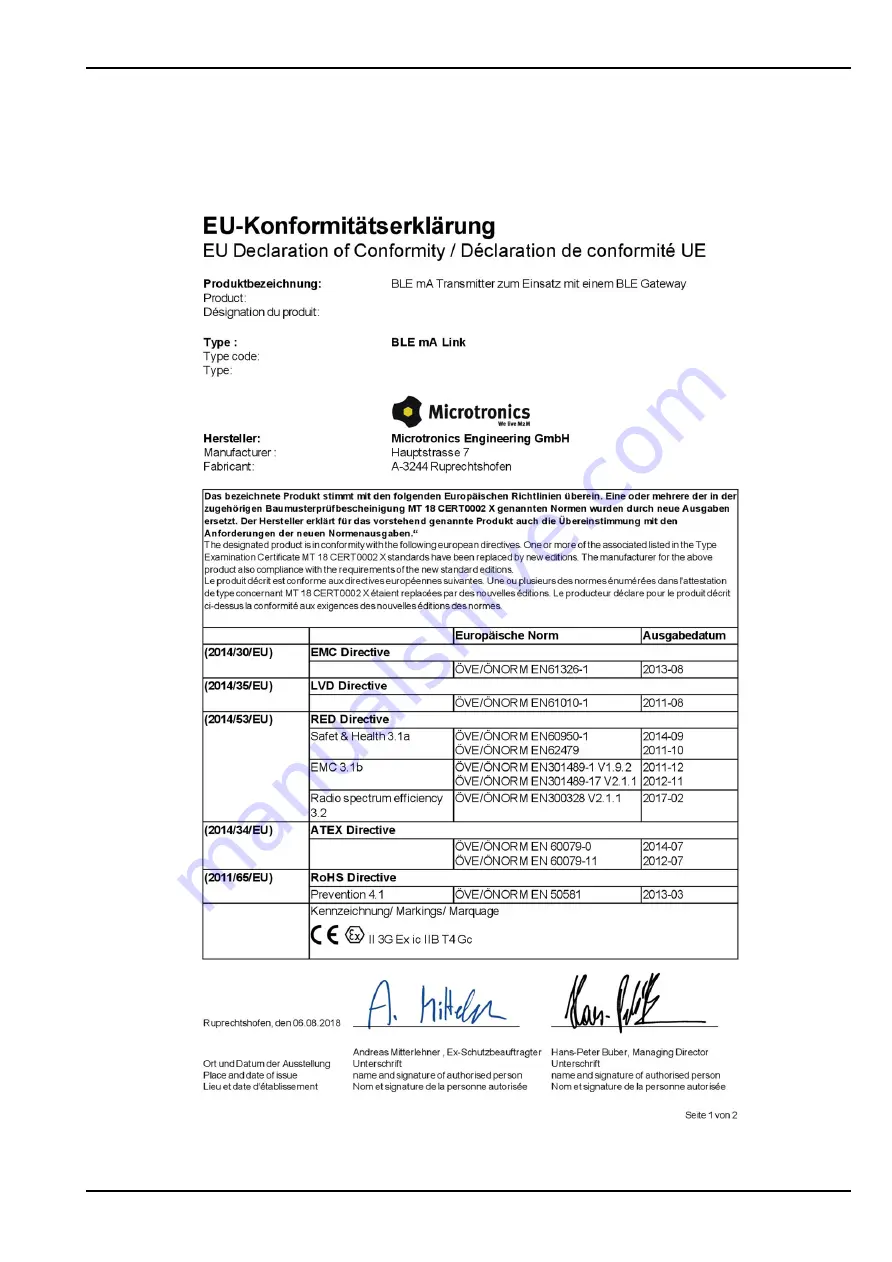 Microtronics BLE mA Link User Manual Download Page 5