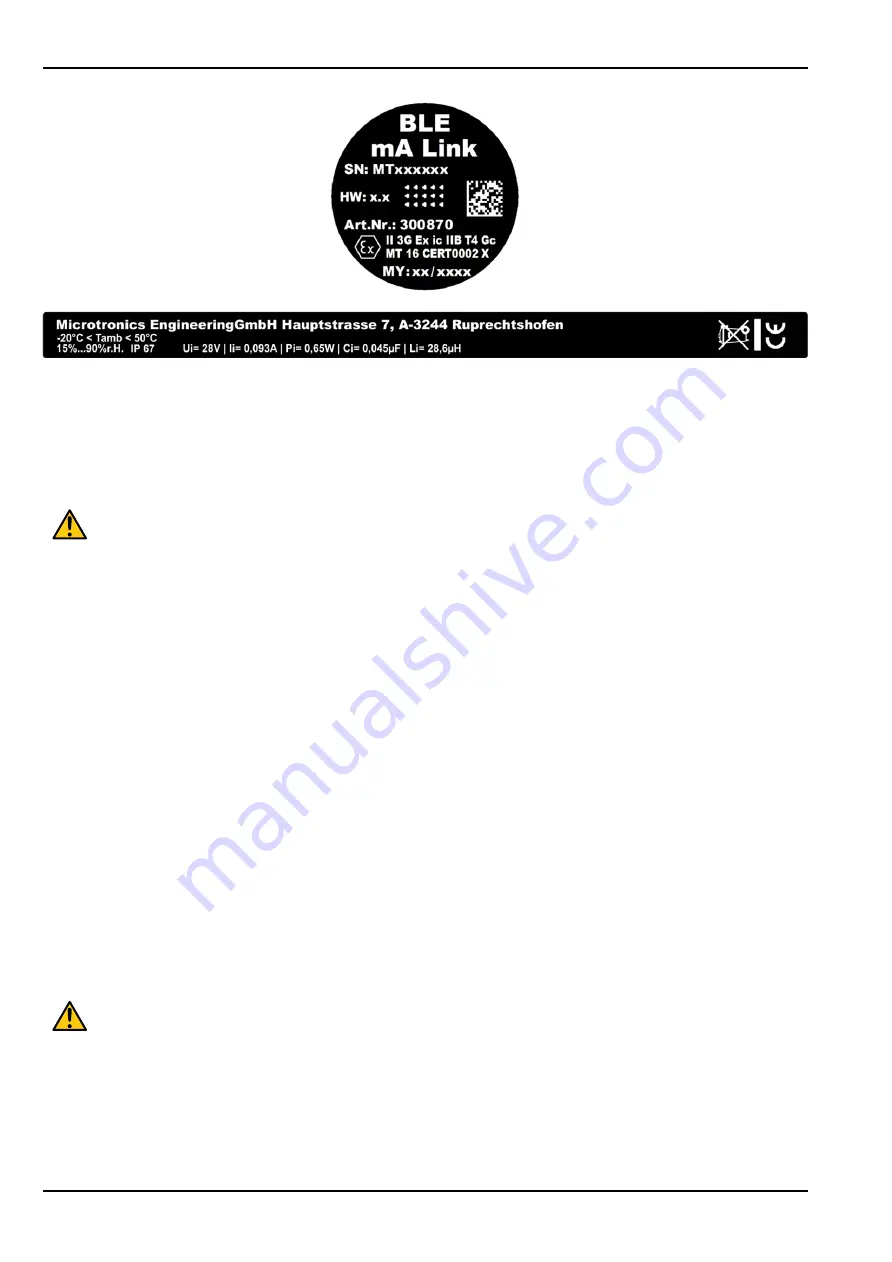 Microtronics BLE mA Link User Manual Download Page 14