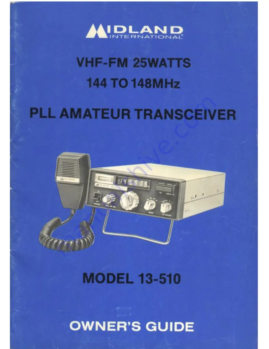 Midland 13-510 Owner'S Manual Download Page 1