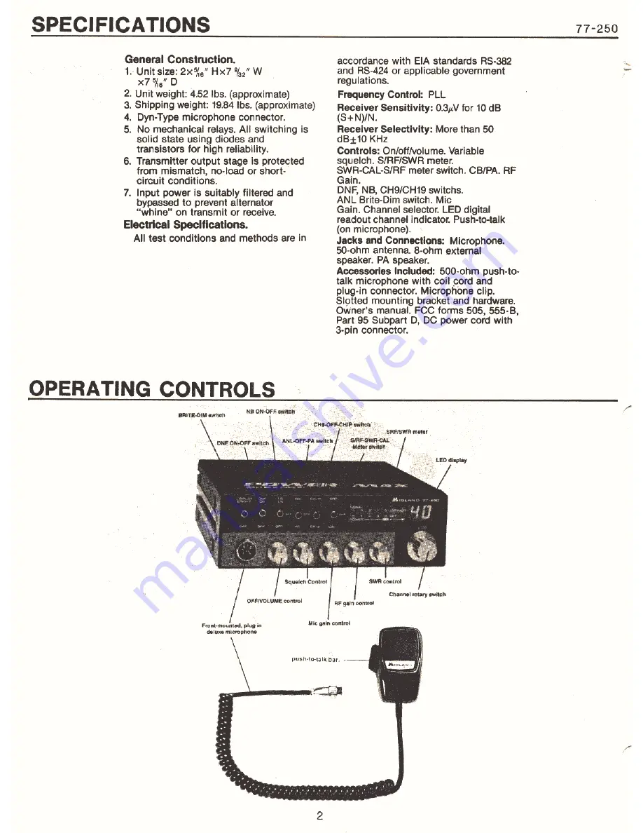 Midland 77-250 Service Manual Download Page 2