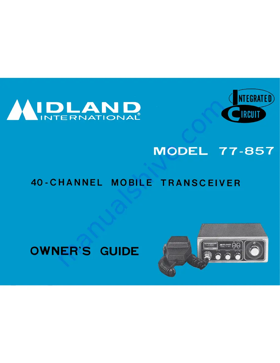 Midland 77-857 Owner'S Manual Download Page 1