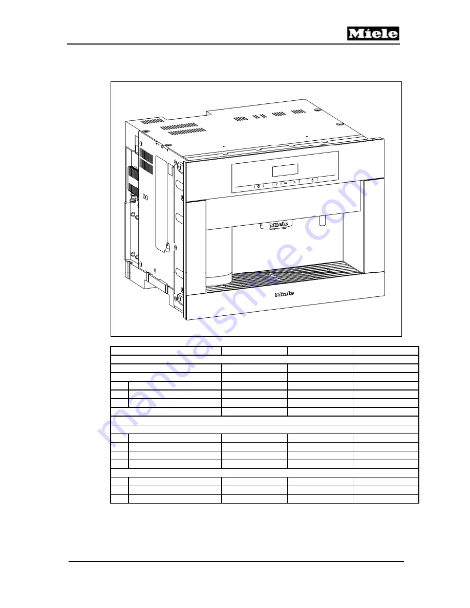 Miele COFFEE SYSTEM CVA 4068 Technical Information Download Page 11