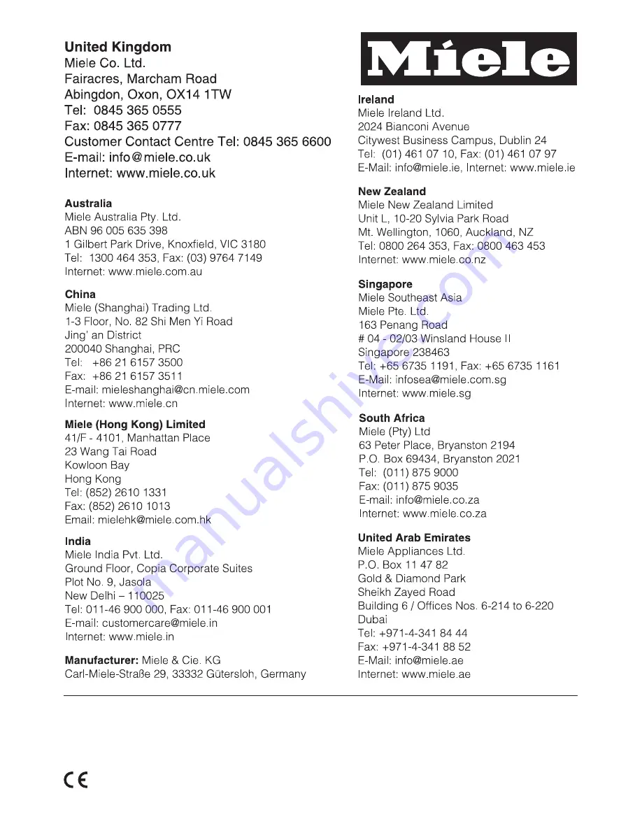 Miele DG 3450 Operating And Installation Manual Download Page 56