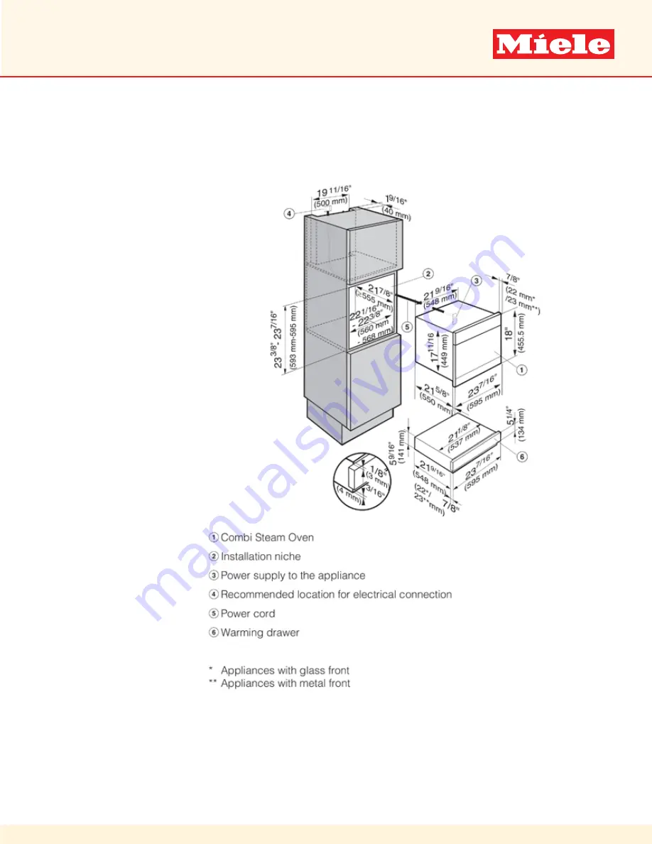 Miele DGC 6805 XL Installation Manual Download Page 14