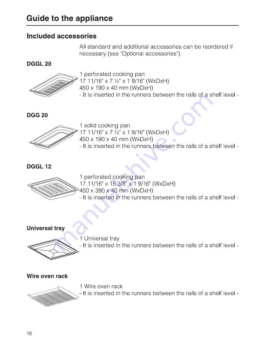 Miele DGC6700XL Operating And Installation Instructions Download Page 16