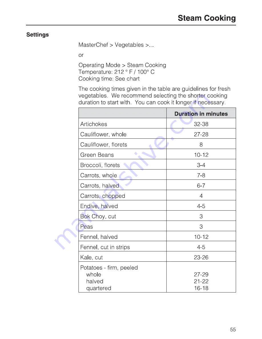 Miele DGC6700XL Operating And Installation Instructions Download Page 55