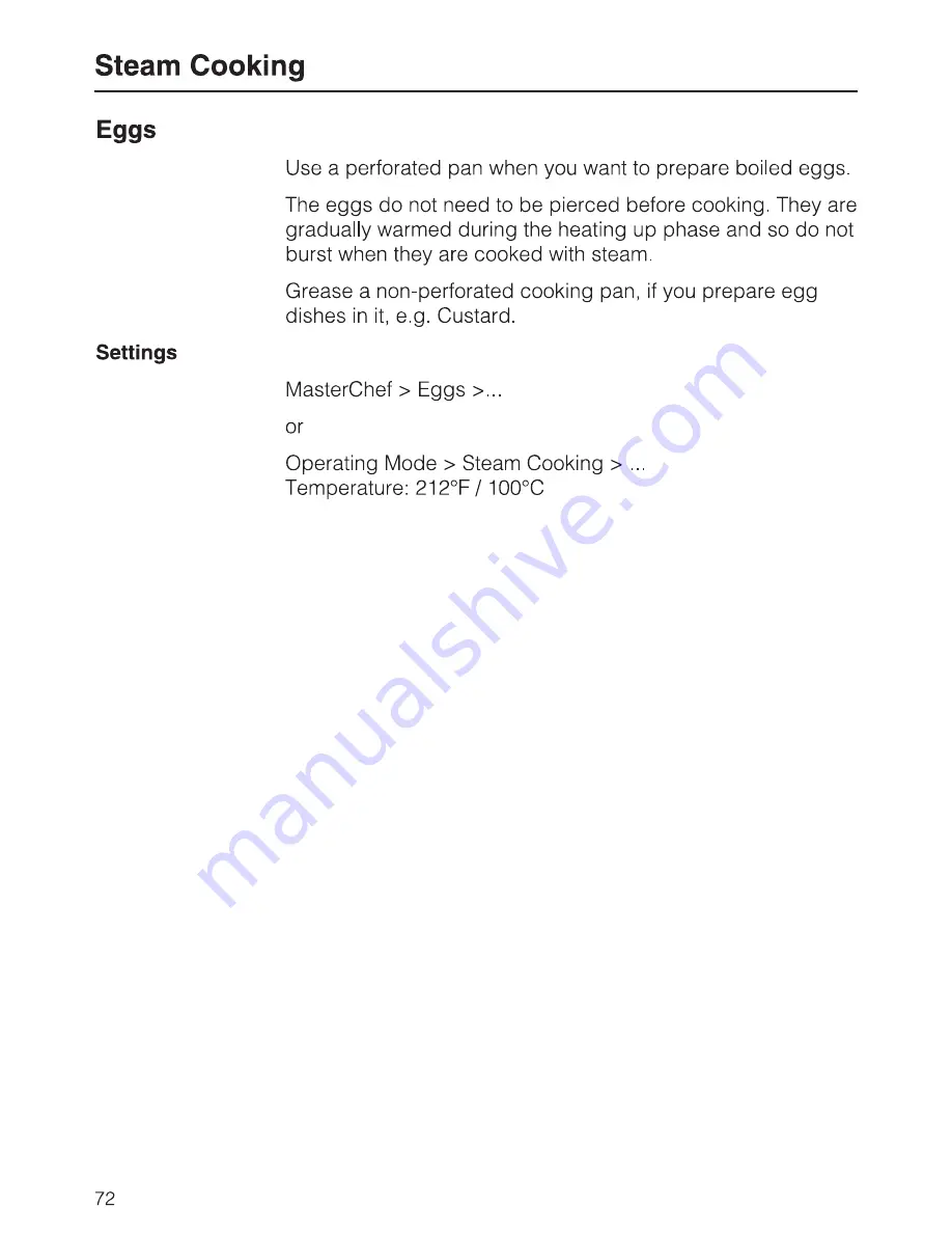 Miele DGC6700XL Operating And Installation Instructions Download Page 72