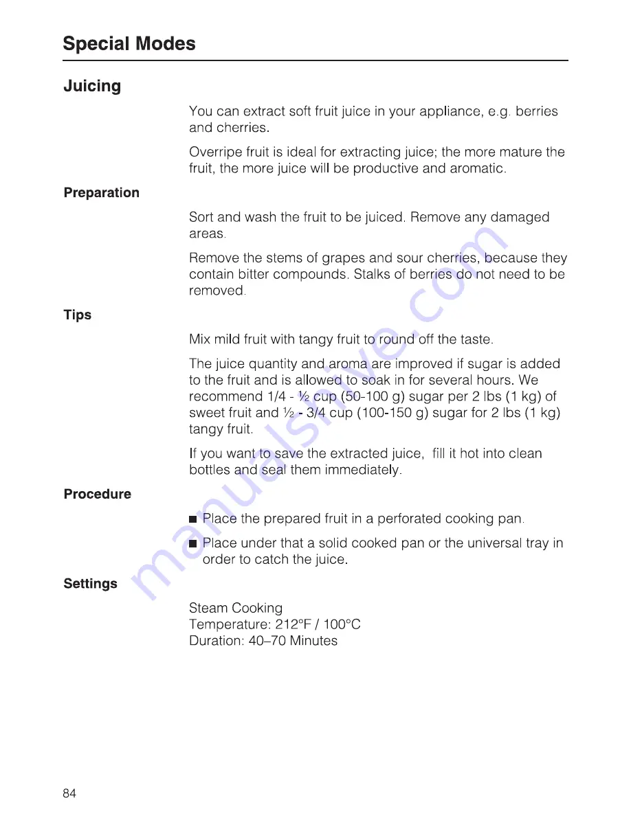 Miele DGC6700XL Operating And Installation Instructions Download Page 84