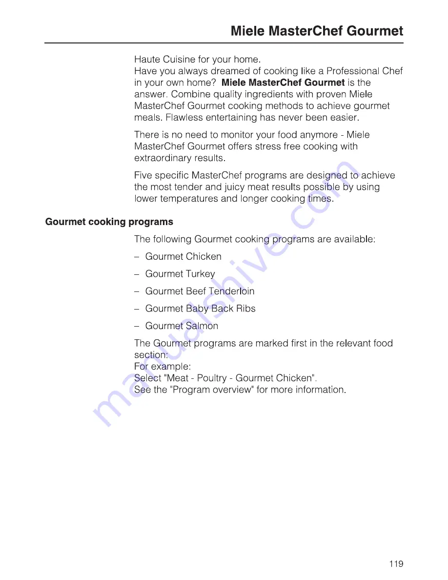 Miele DGC6700XL Operating And Installation Instructions Download Page 119