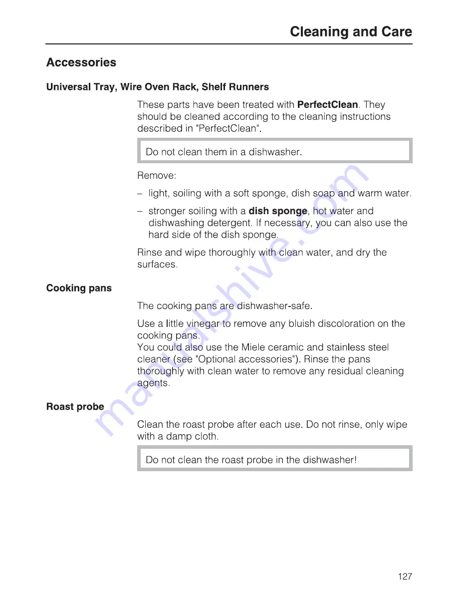 Miele DGC6700XL Operating And Installation Instructions Download Page 127